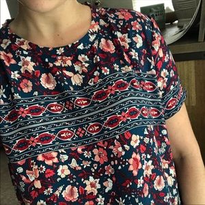 LOFT floral blouse